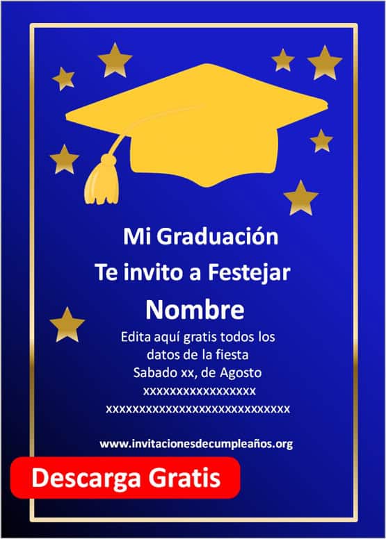 invitaciones de fiesta de graduación de niño